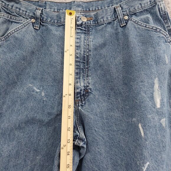Wrangler Jeans Mens Size 38 x 34 Light Wash Carpenter Work Wear Cotton Denim - Picture 4 of 9
